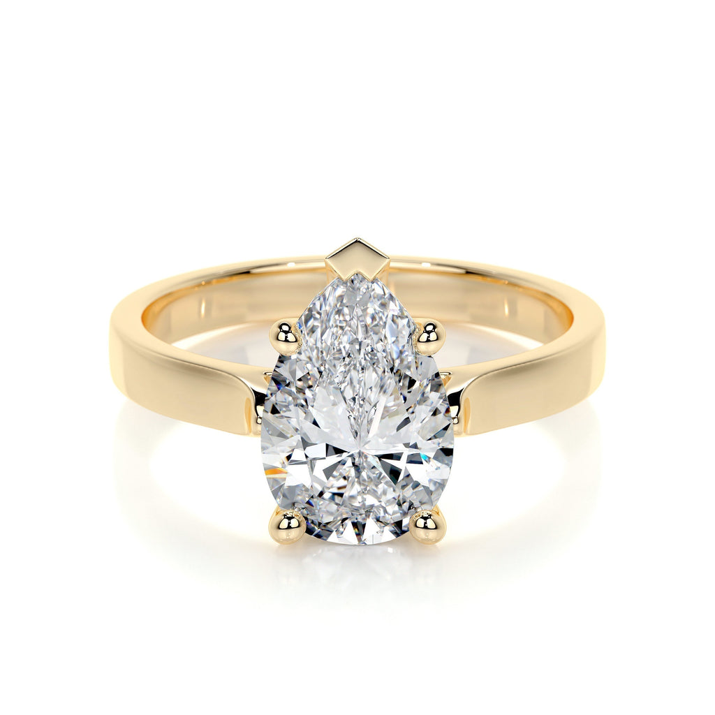 Round Solitaire Lab Grown Diamond Engagement Ring