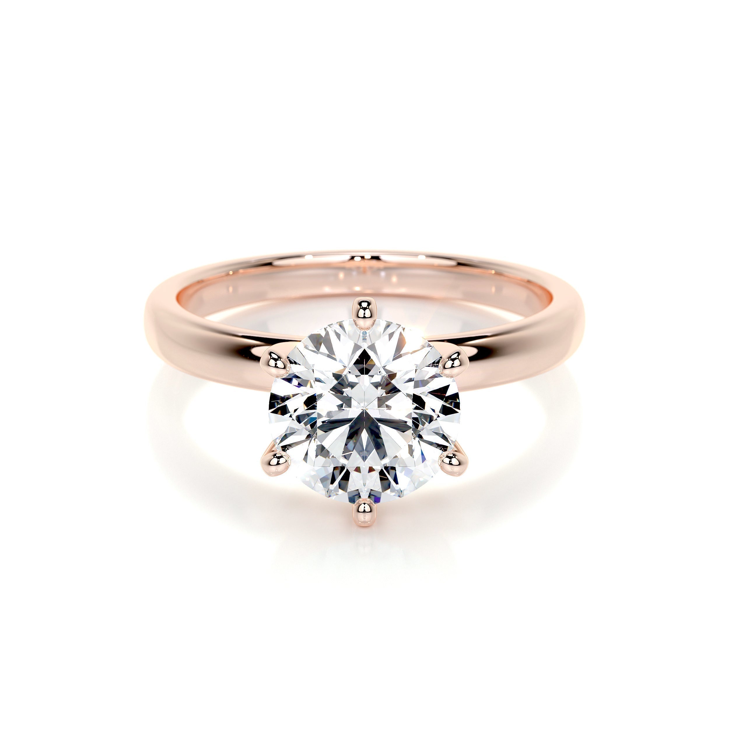 Round Solitaire Lab Grown Diamond Engagement Ring