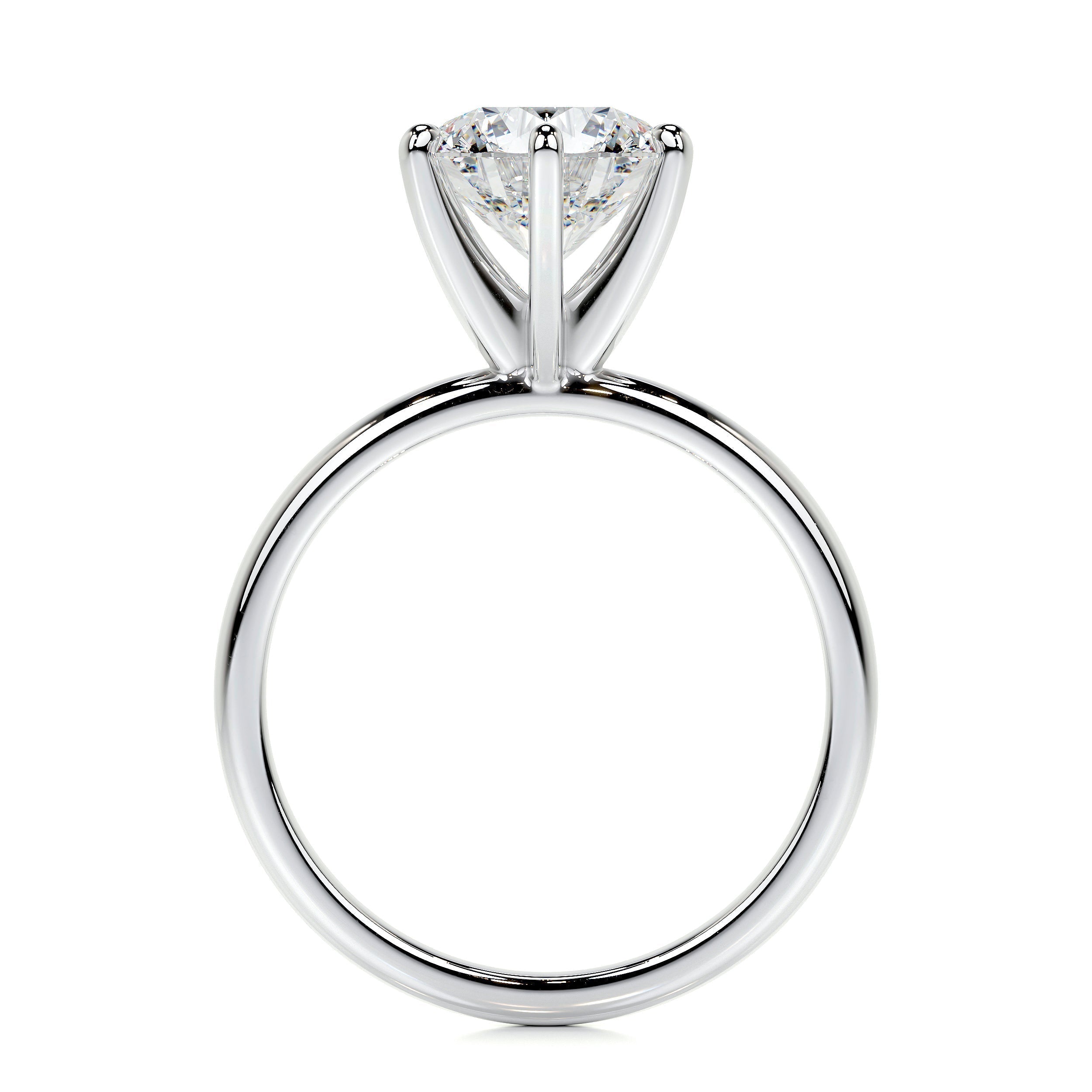 Round Solitaire Lab Grown Diamond Engagement Ring
