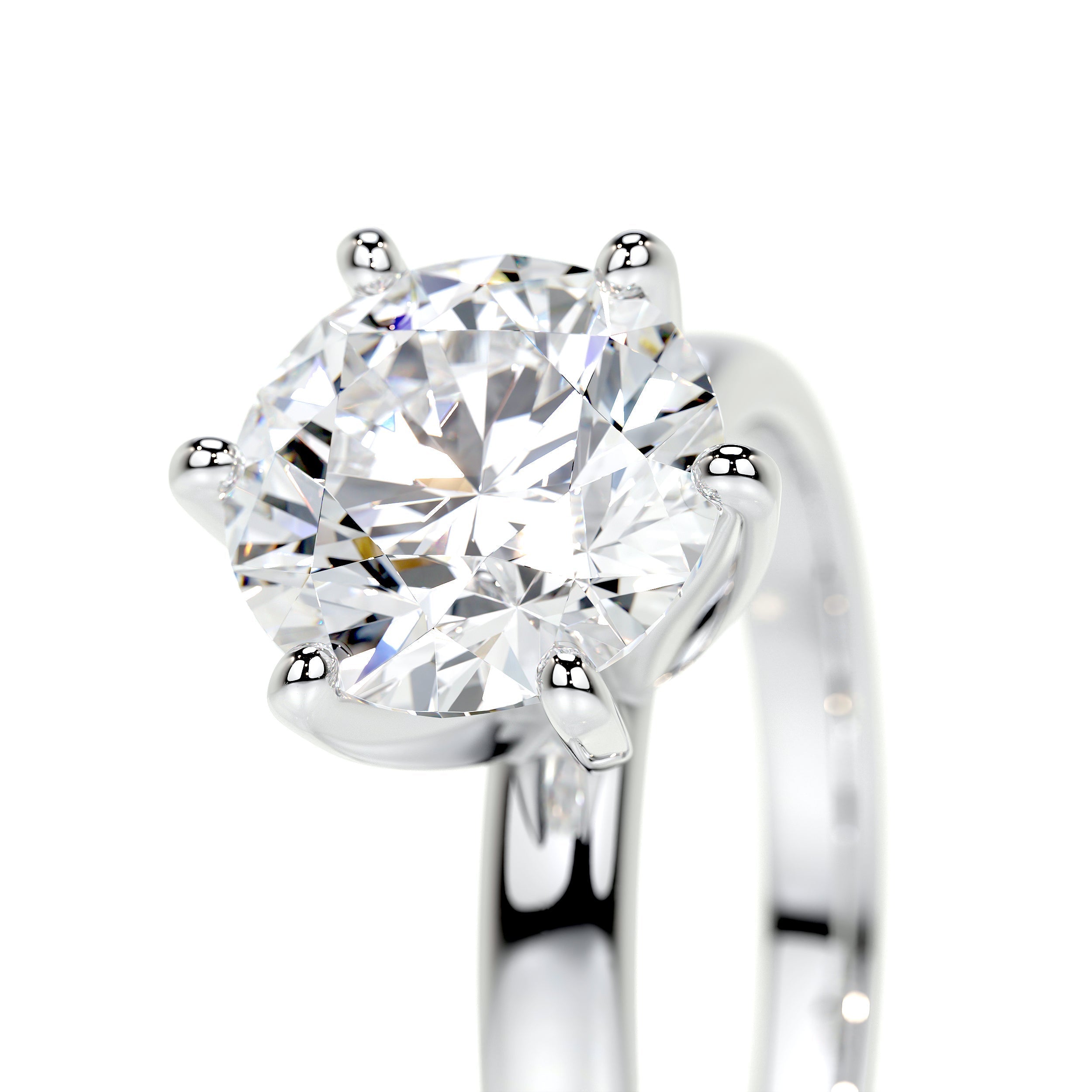 Round Solitaire Lab Grown Diamond Engagement Ring