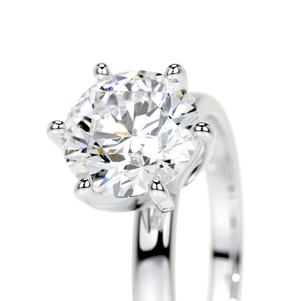 Round Solitaire Lab Grown Diamond Engagement Ring