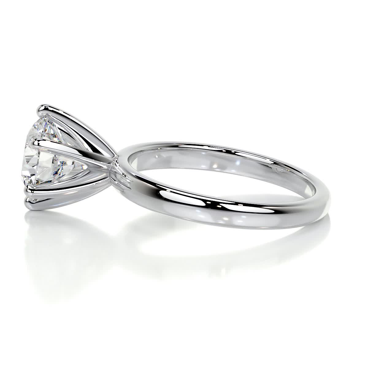 Round Solitaire Lab Grown Diamond Engagement Ring