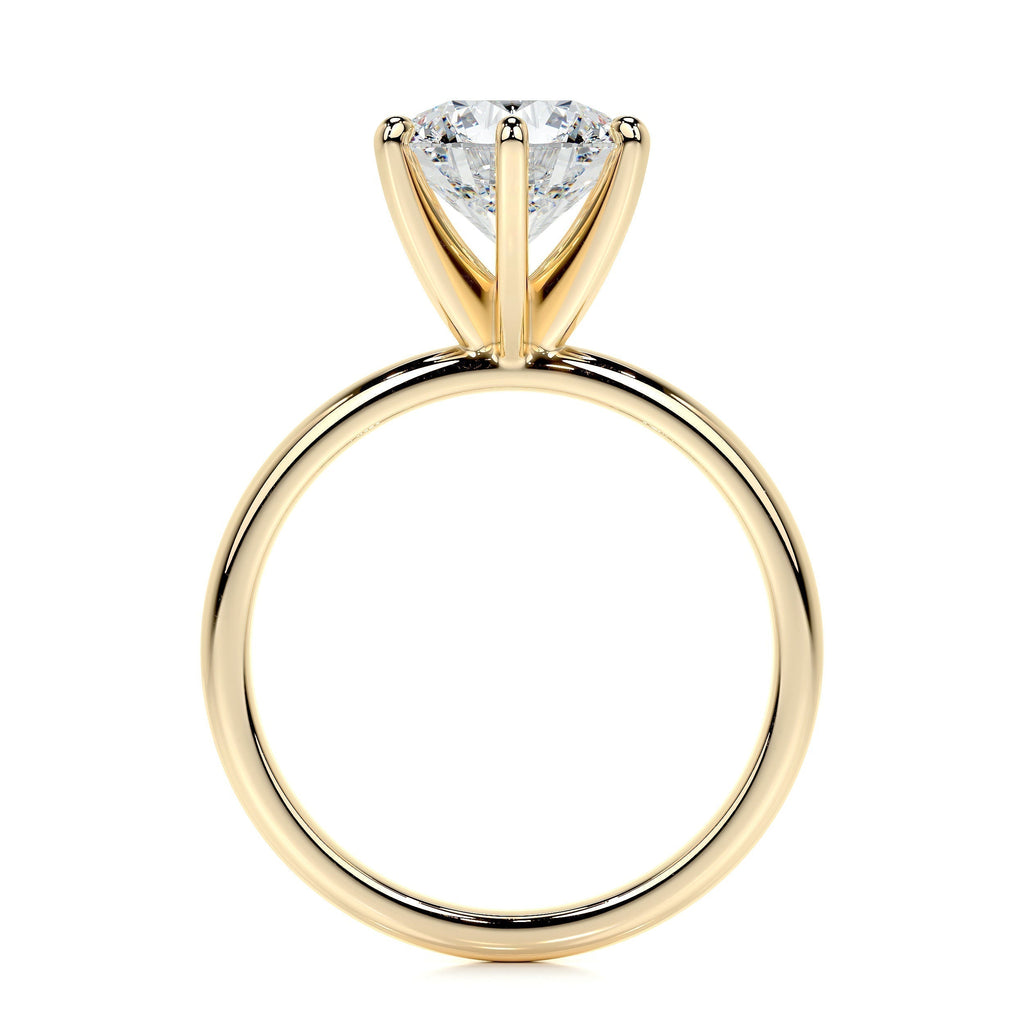 Round Solitaire Lab Grown Diamond Engagement Ring
