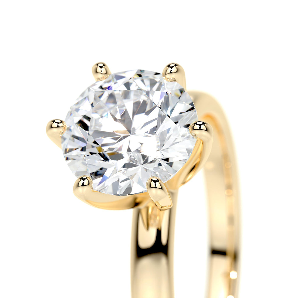 Round Solitaire Lab Grown Diamond Engagement Ring