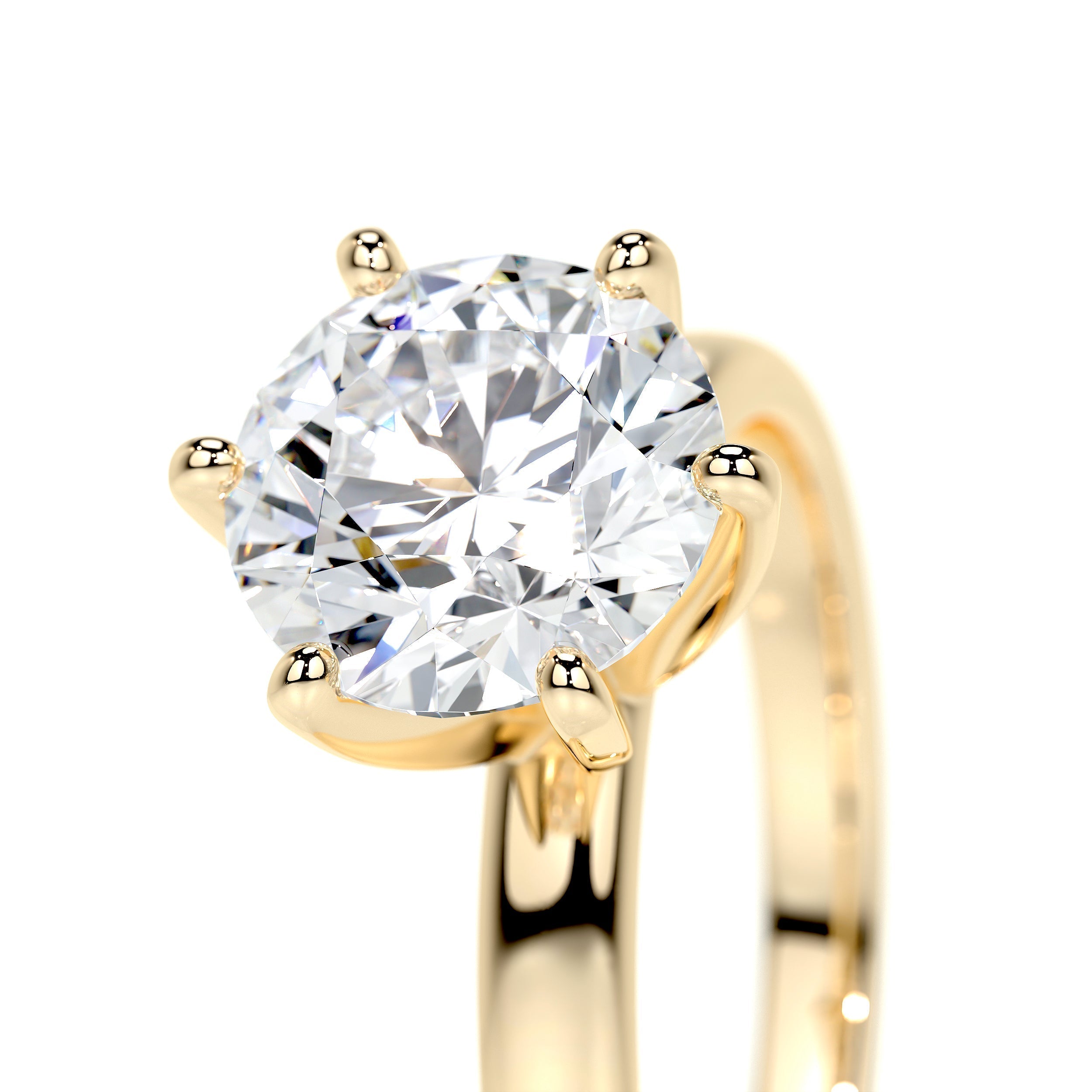 Round Solitaire Lab Grown Diamond Engagement Ring
