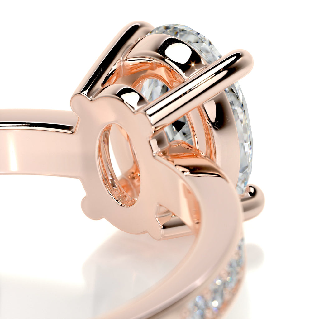 Oval Pave Lab Grown Diamond Engagement Ring