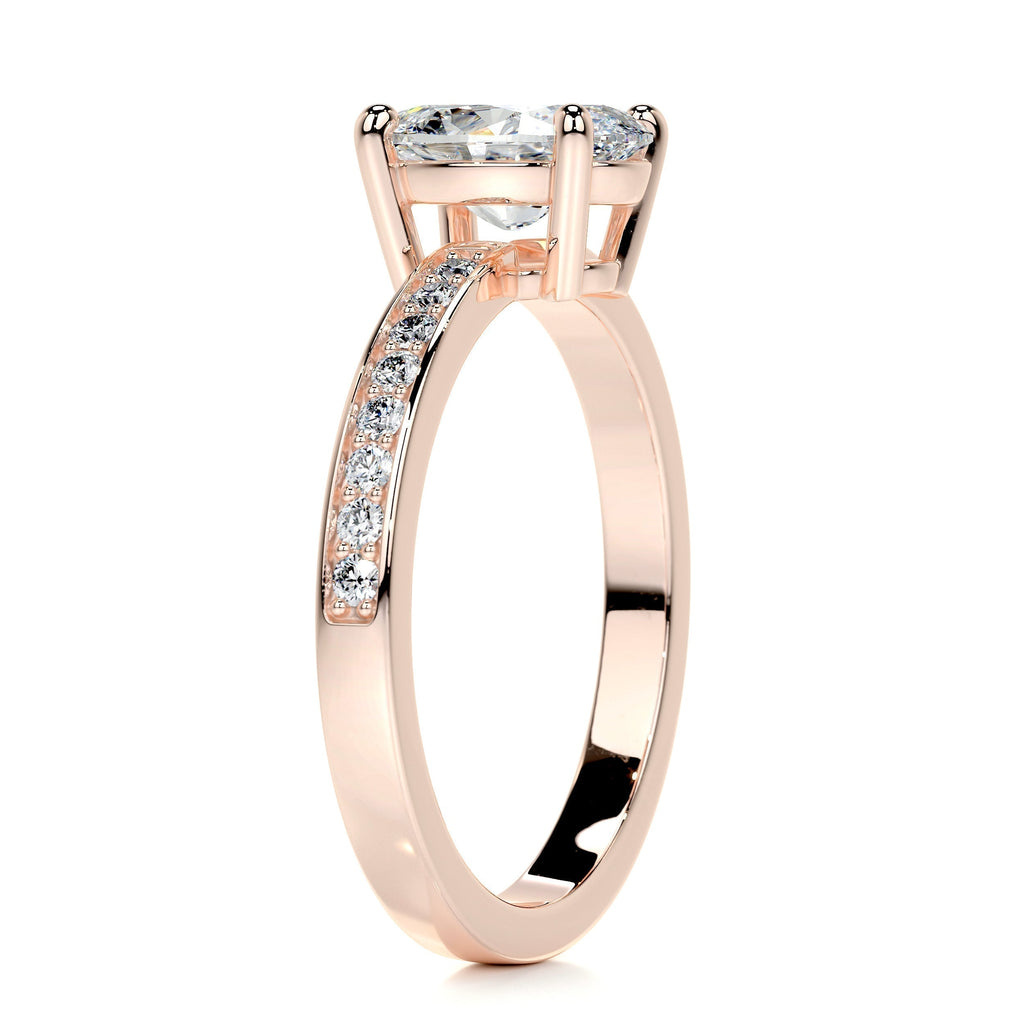 Oval Pave Lab Grown Diamond Engagement Ring