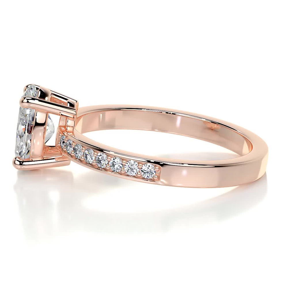 Oval Pave Lab Grown Diamond Engagement Ring