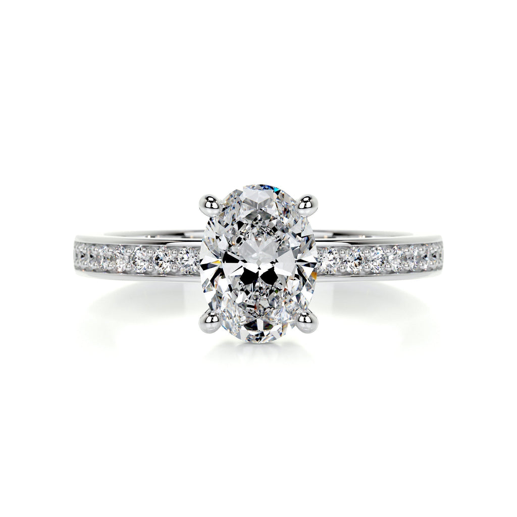 Oval Pave Lab Grown Diamond Engagement Ring
