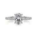 Oval Pave Lab Grown Diamond Engagement Ring