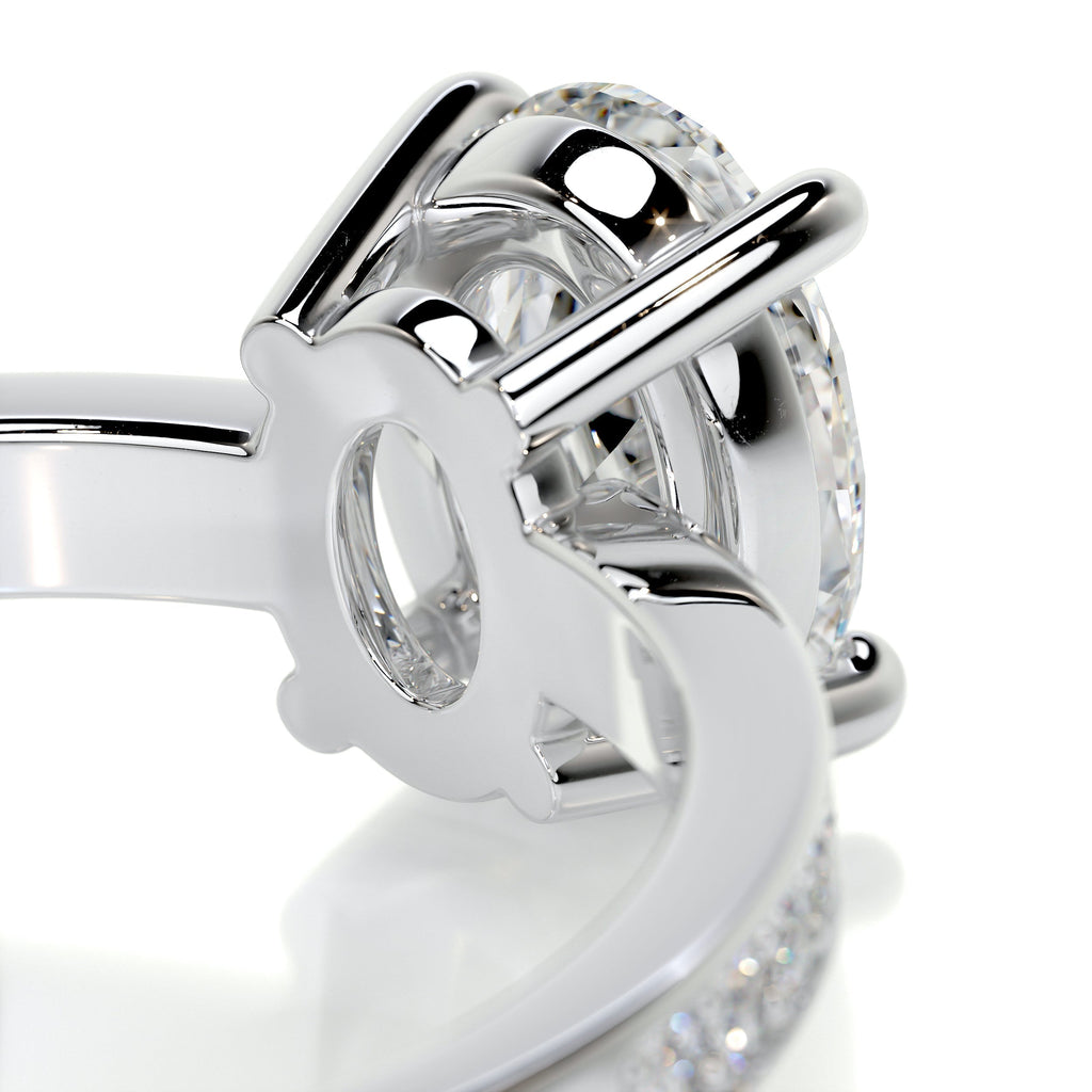 Oval Pave Lab Grown Diamond Engagement Ring