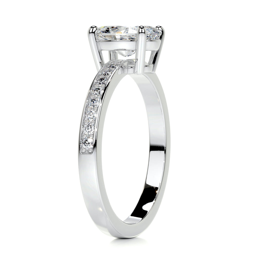 Oval Pave Lab Grown Diamond Engagement Ring