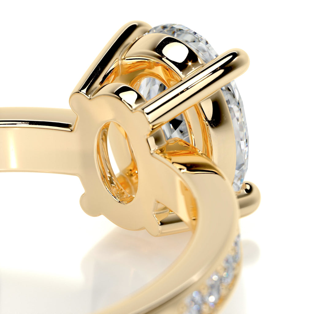 Oval Pave Lab Grown Diamond Engagement Ring