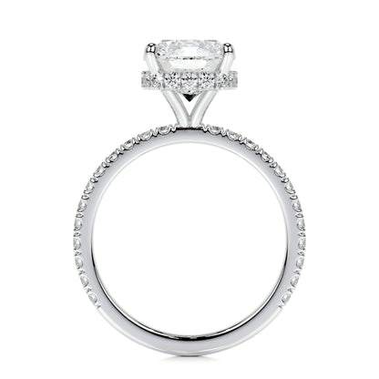 2.0 CT Cushion Hidden Halo CVD E/VS1 Diamond Engagement Ring 5