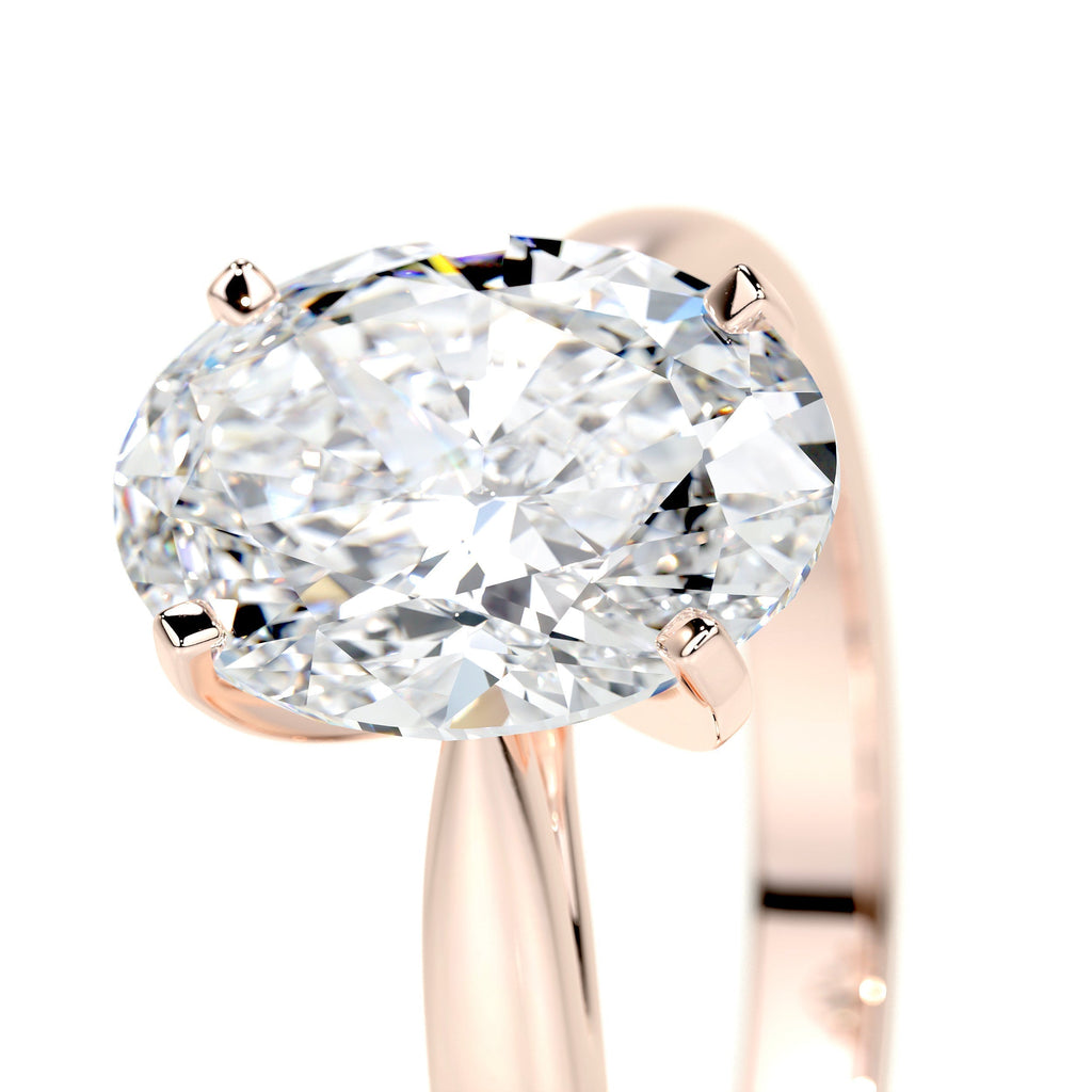 Oval Solitaire Lab Grown Diamond Engagement Ring