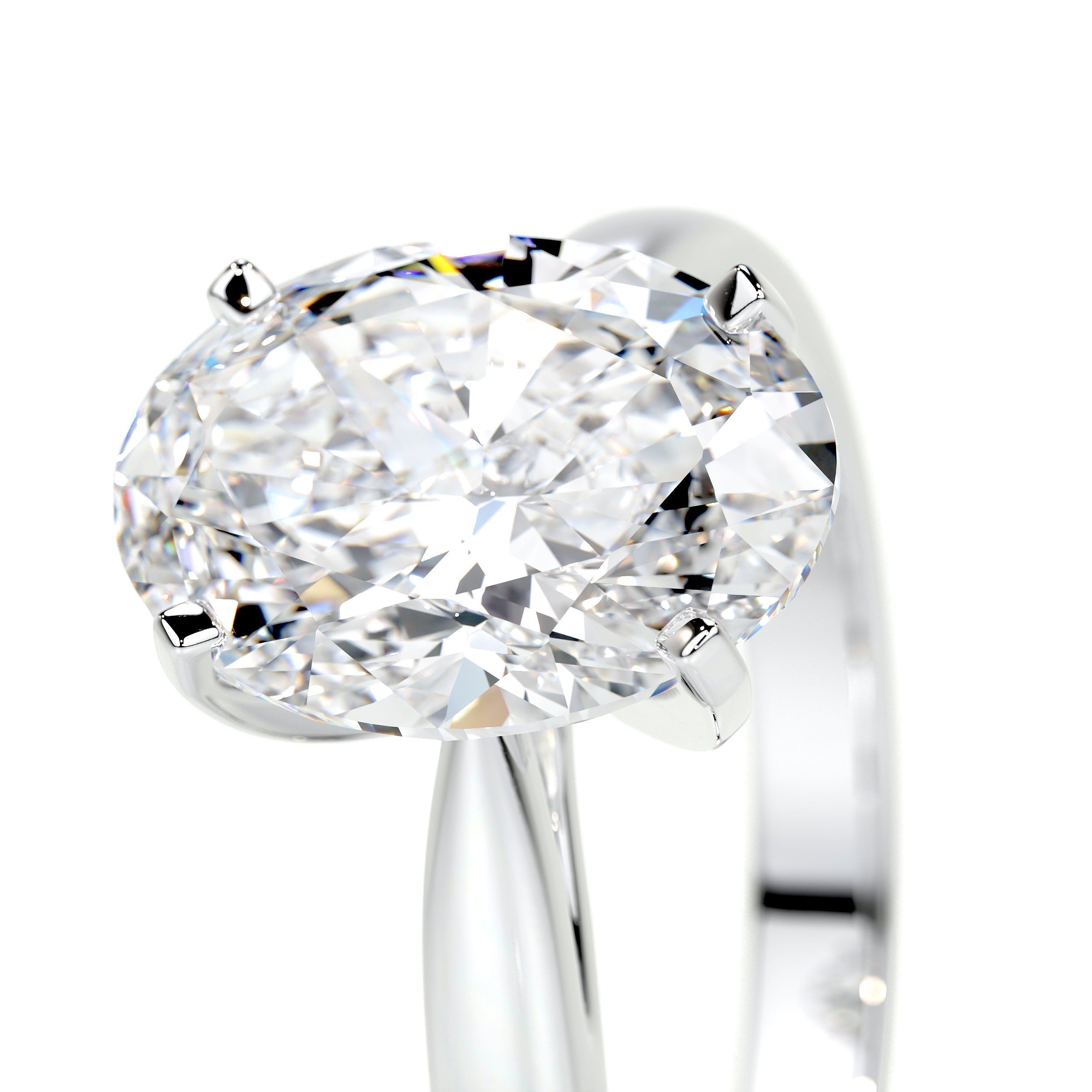 Oval Solitaire Lab Grown Diamond Engagement Ring
