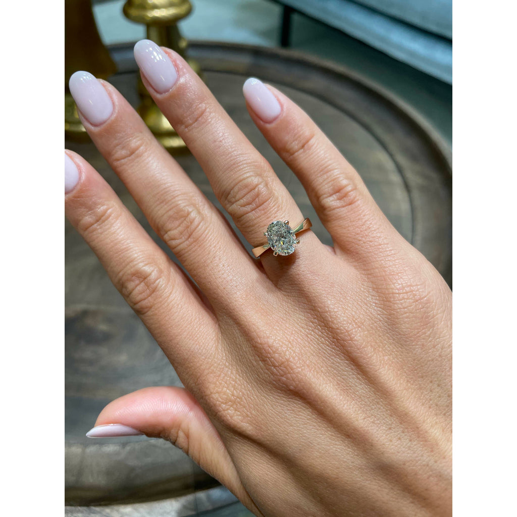 Oval Solitaire Lab Grown Diamond Engagement Ring