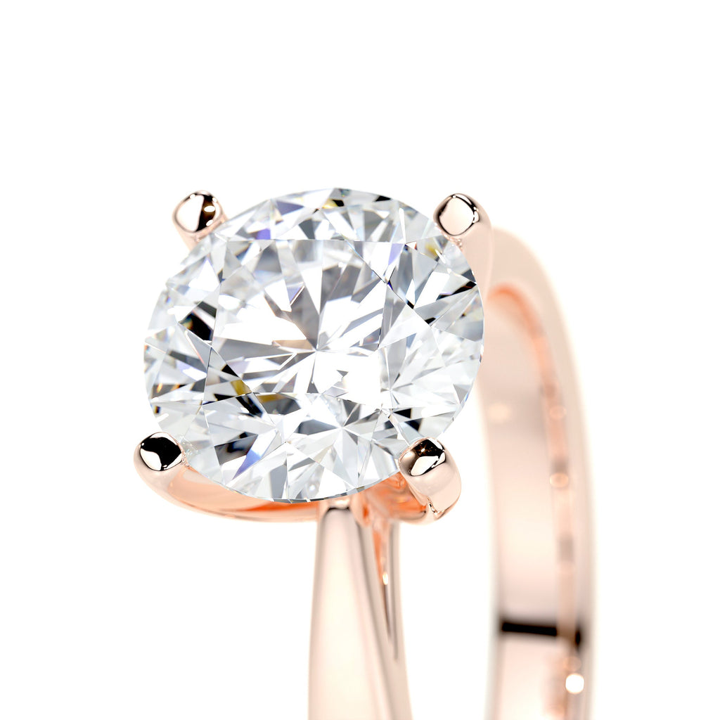 Round Solitaire Lab Grown Diamond Engagement Ring