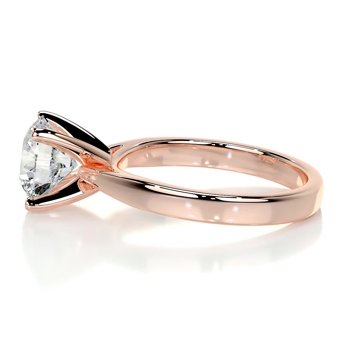 Round Solitaire Lab Grown Diamond Engagement Ring