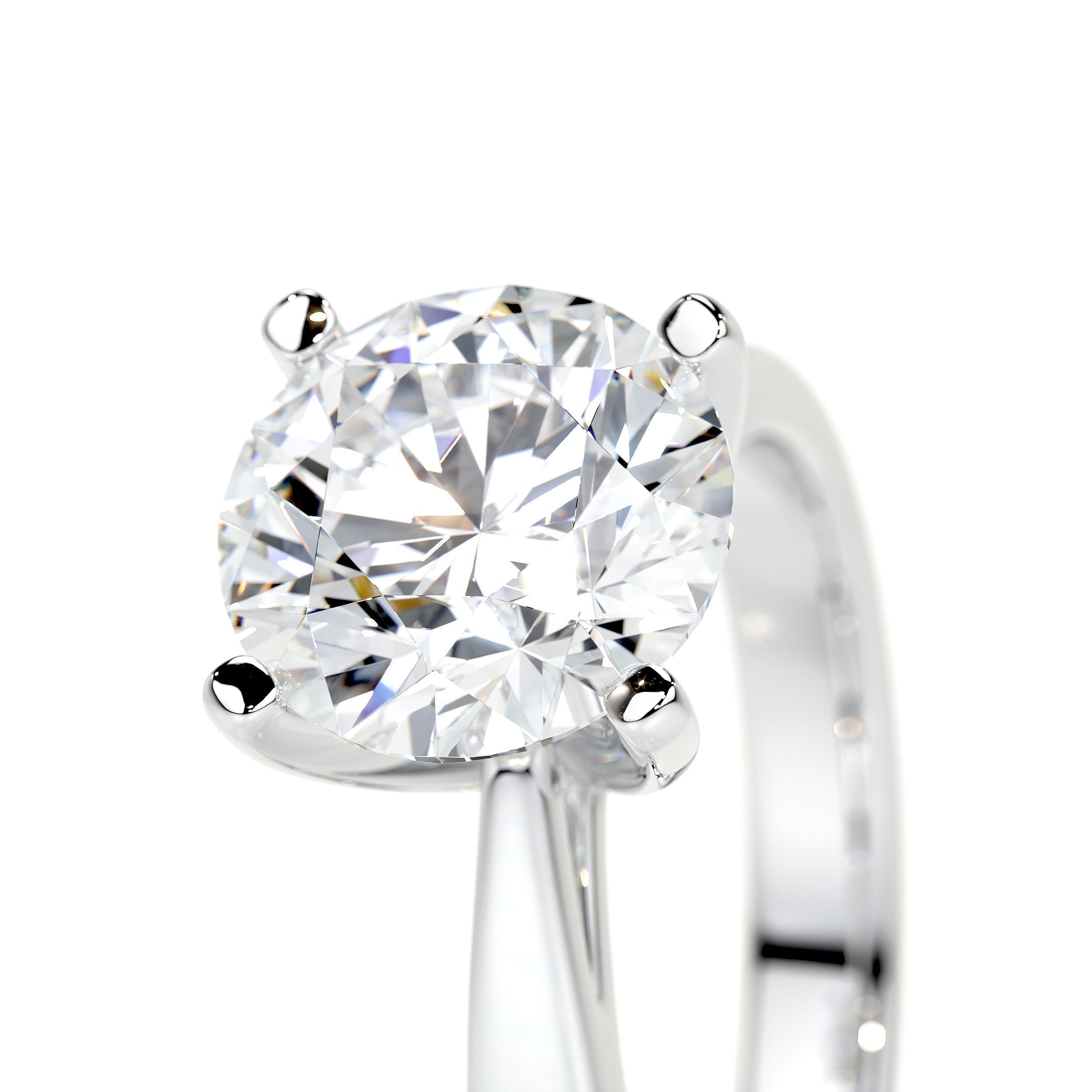 Round Solitaire Lab Grown Diamond Engagement Ring
