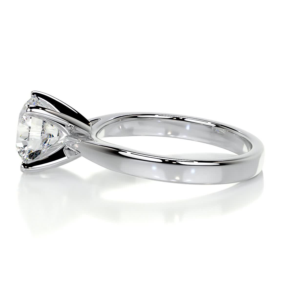 Round Solitaire Lab Grown Diamond Engagement Ring