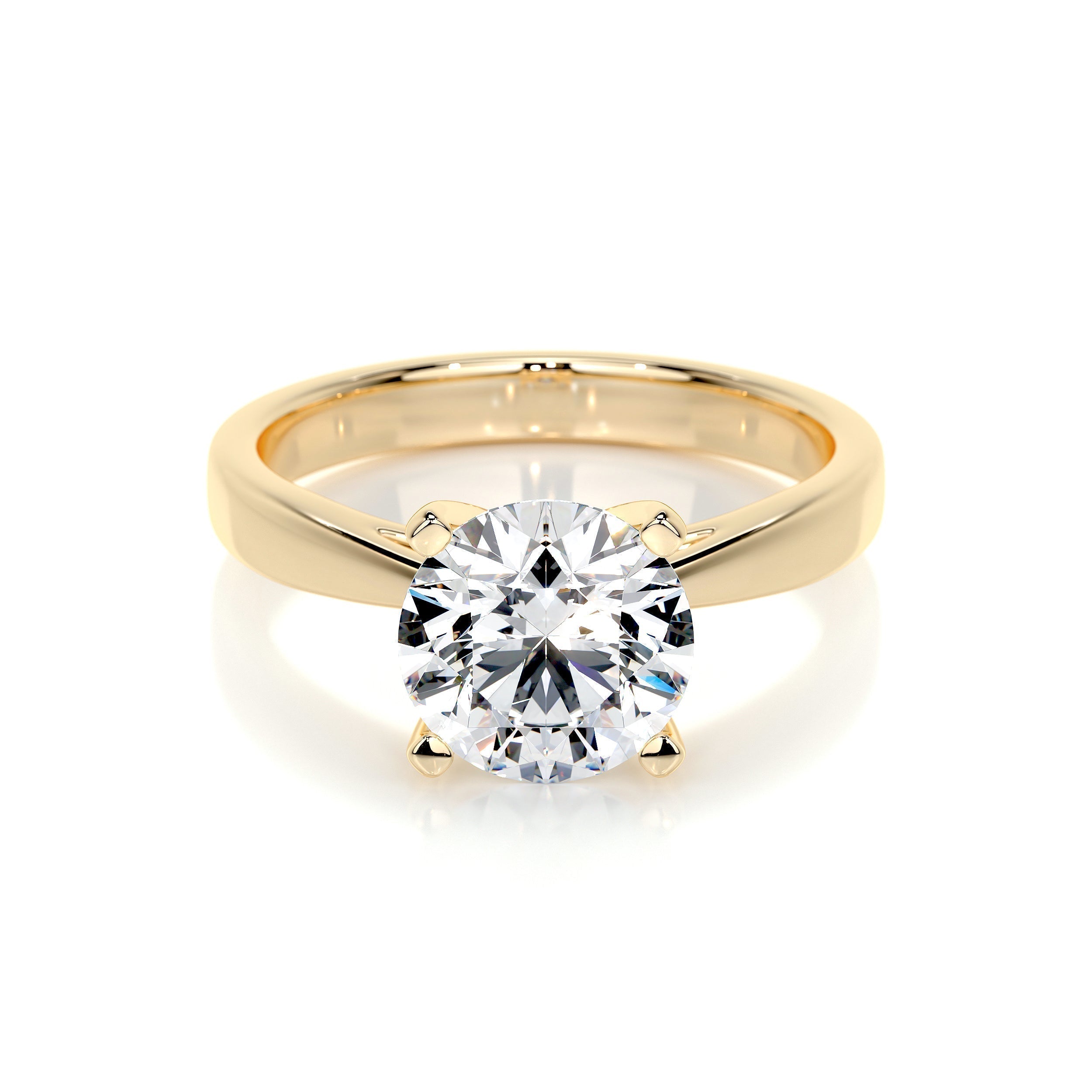 Round Solitaire Lab Grown Diamond Engagement Ring