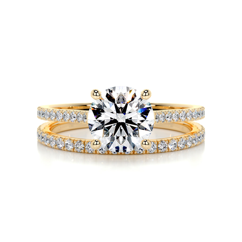 1.50 CT Round Solitaire CVD F/VS Diamond Bridal Ring Set 7
