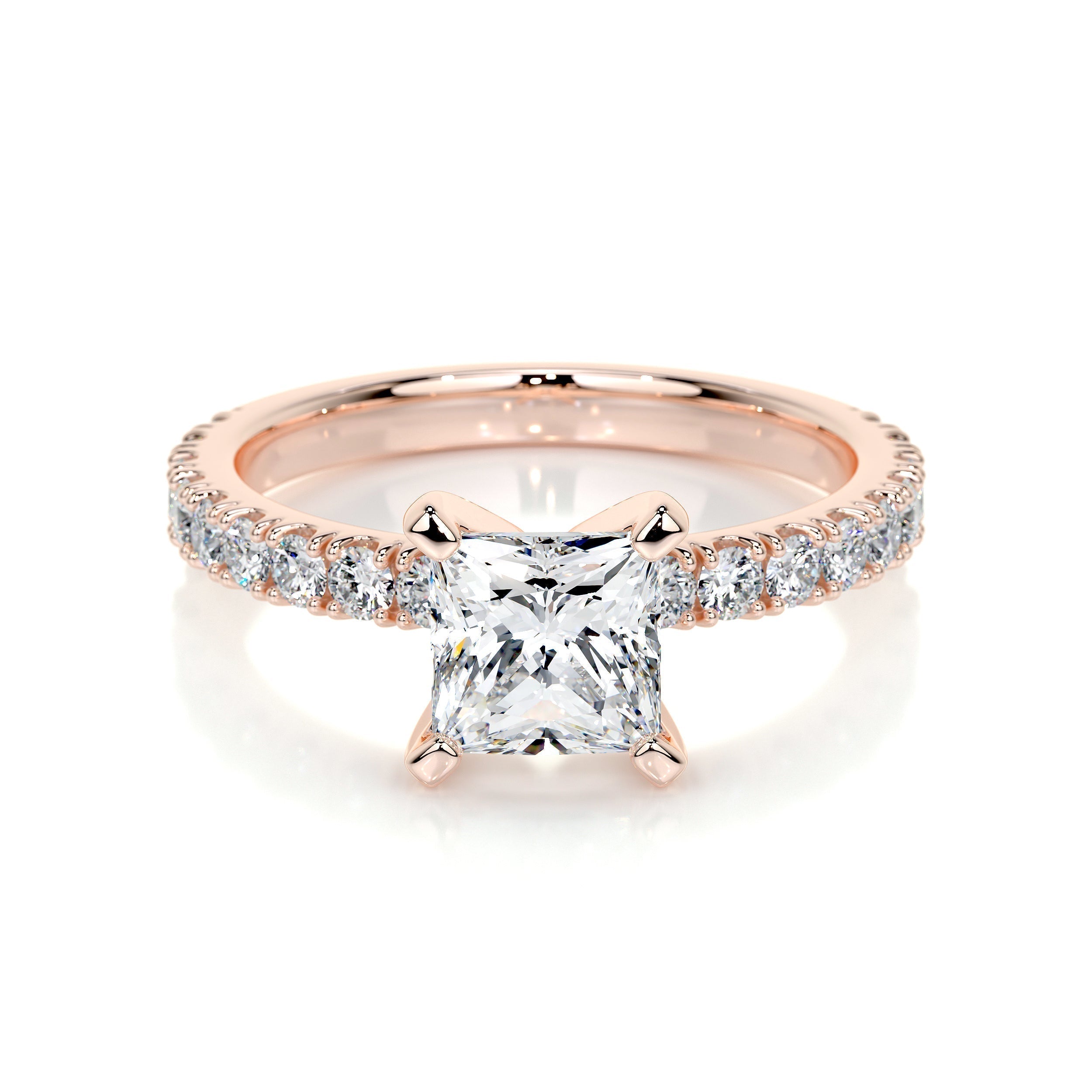 Princess Pave Lab Grown Diamond Engagement Ring