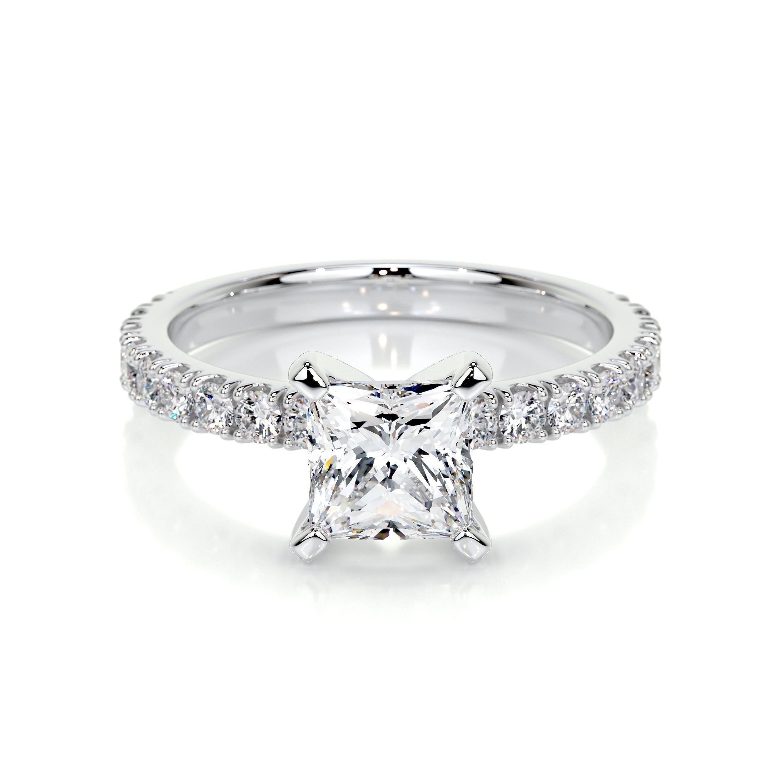 Princess Pave Lab Grown Diamond Engagement Ring