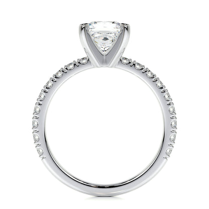 1.0 CT Princess Solitaire CVD D/VS1 Diamond Engagement Ring 6