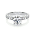 Round Pave Lab Grown Diamond Engagement Ring