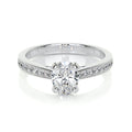 Oval Pave Lab Grown Diamond Engagement Ring