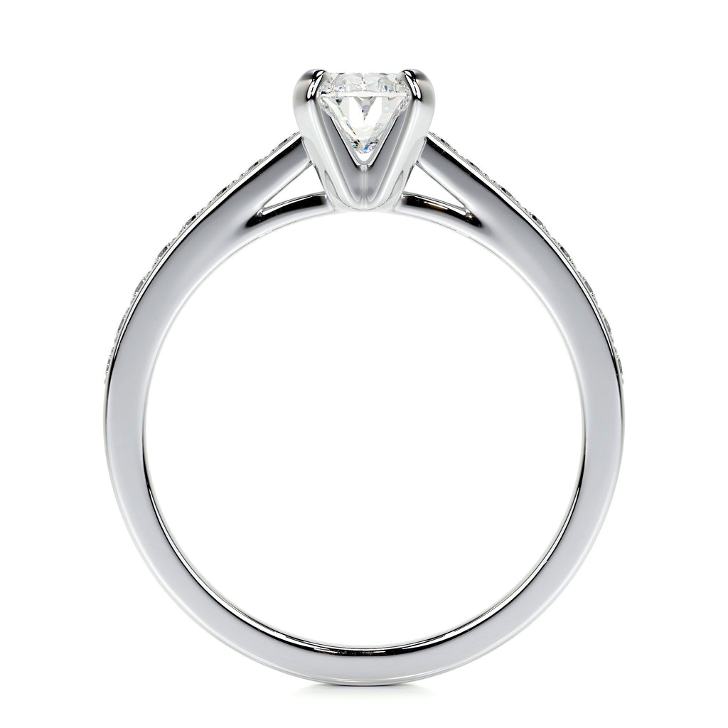 Oval Pave Lab Grown Diamond Engagement Ring