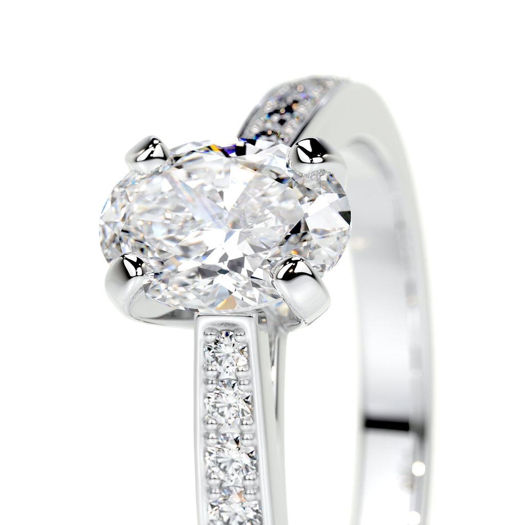 Oval Pave Lab Grown Diamond Engagement Ring