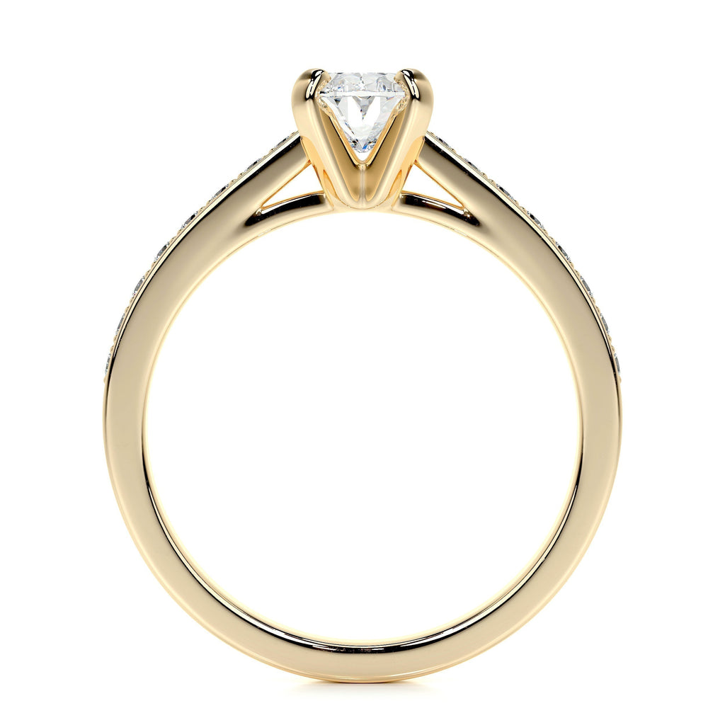Oval Pave Lab Grown Diamond Engagement Ring