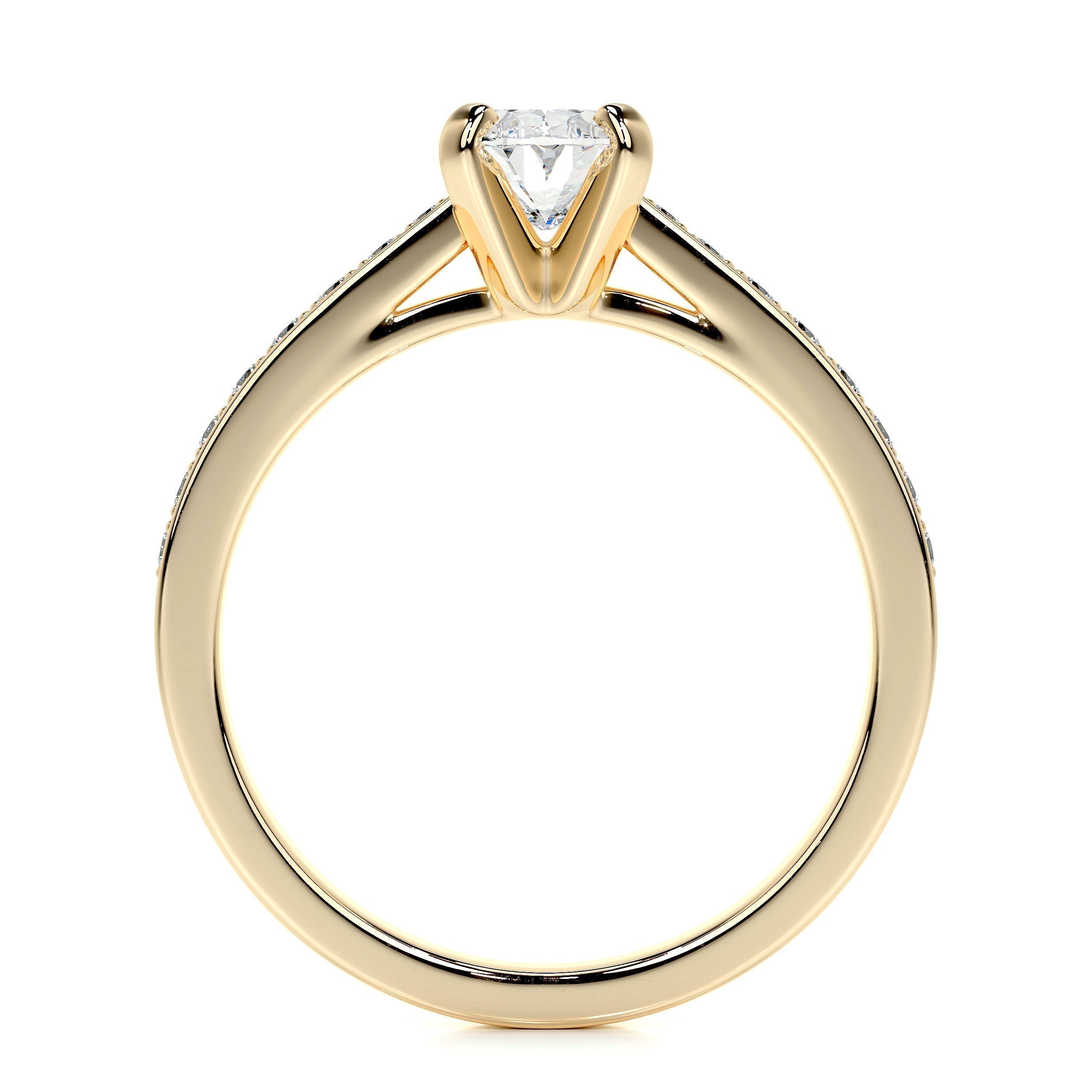 Oval Pave Lab Grown Diamond Engagement Ring