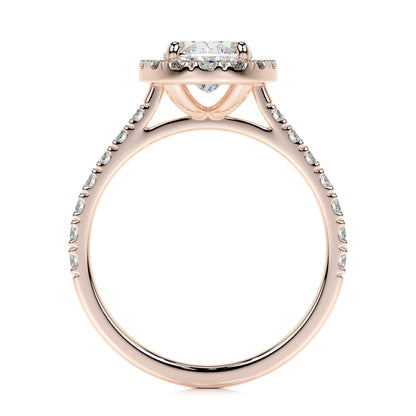 1.0 CT Oval Halo CVD F/VS2 Diamond Engagement Ring 15