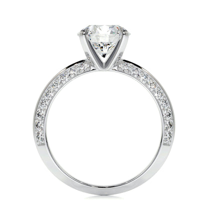 2.0 CT Round Solitaire CVD E/VS2 Diamond Engagement Ring 5