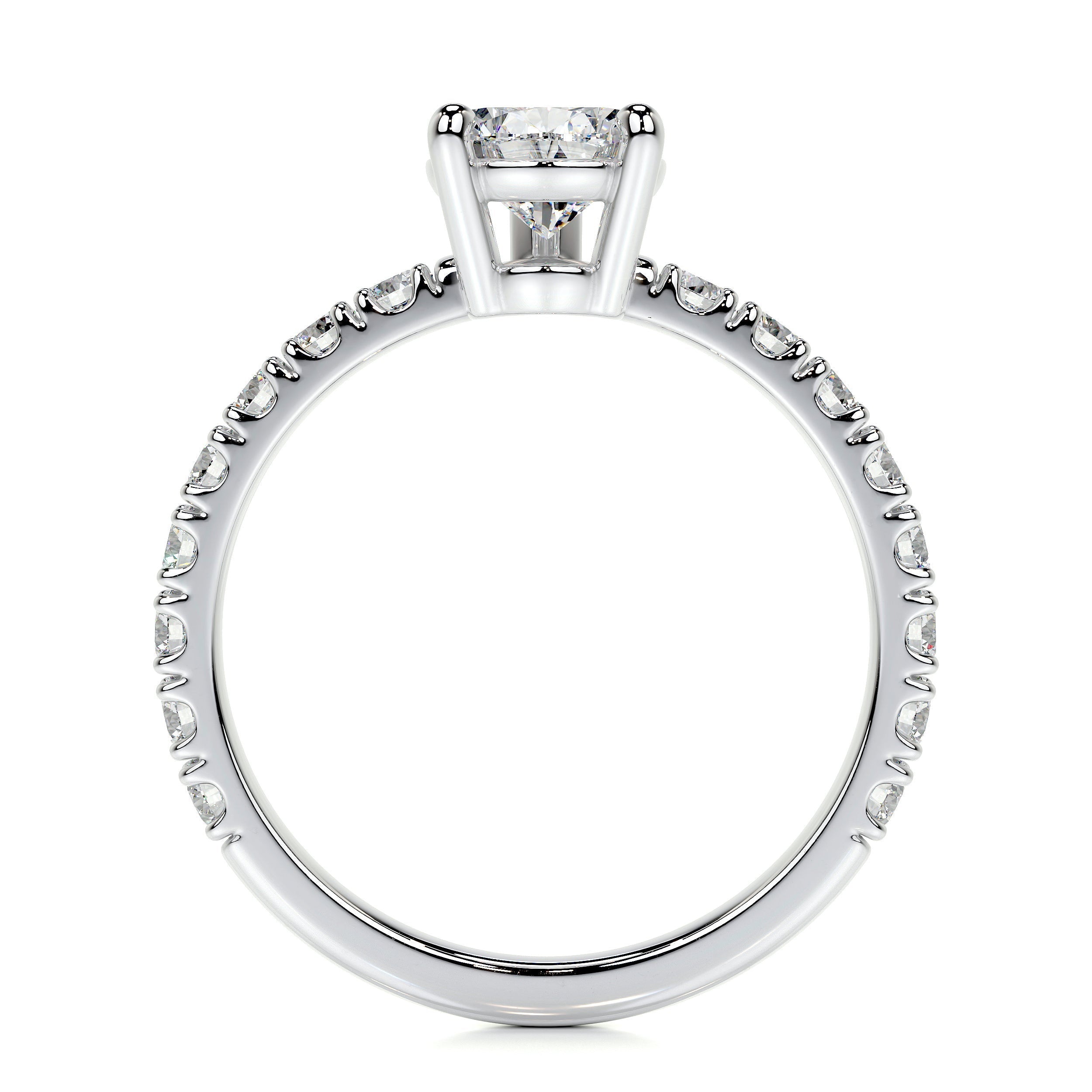 Pear Pave Lab Grown Diamond Engagement Ring