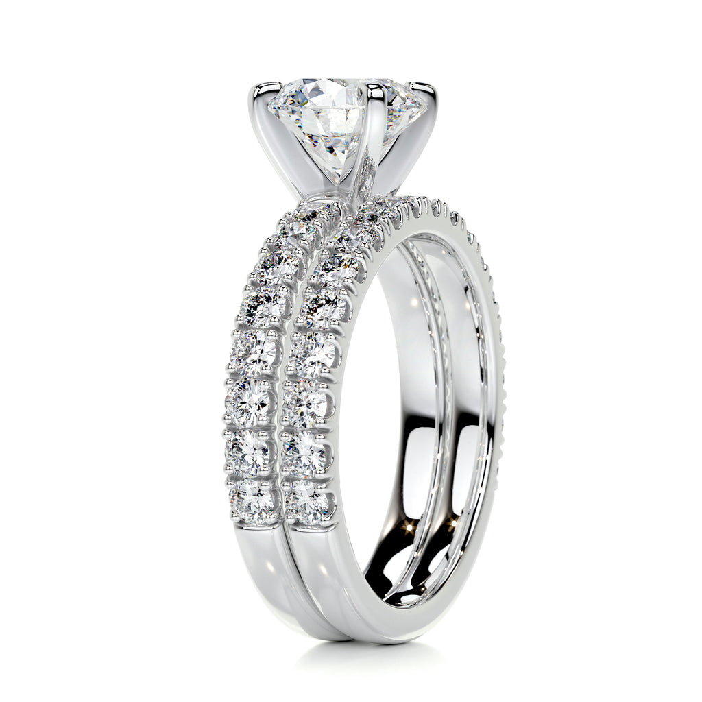 1.50 CT Round Solitaire CVD F/VS Diamond Bridal Ring Set 7