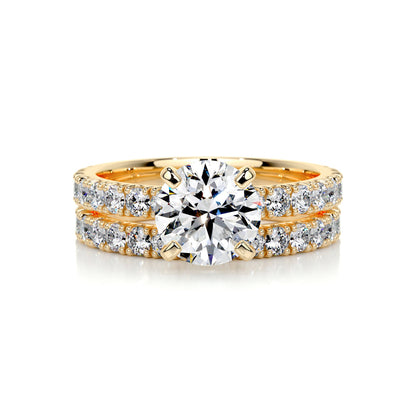 1.50 CT Round Solitaire CVD F/VS Diamond Bridal Ring Set 8