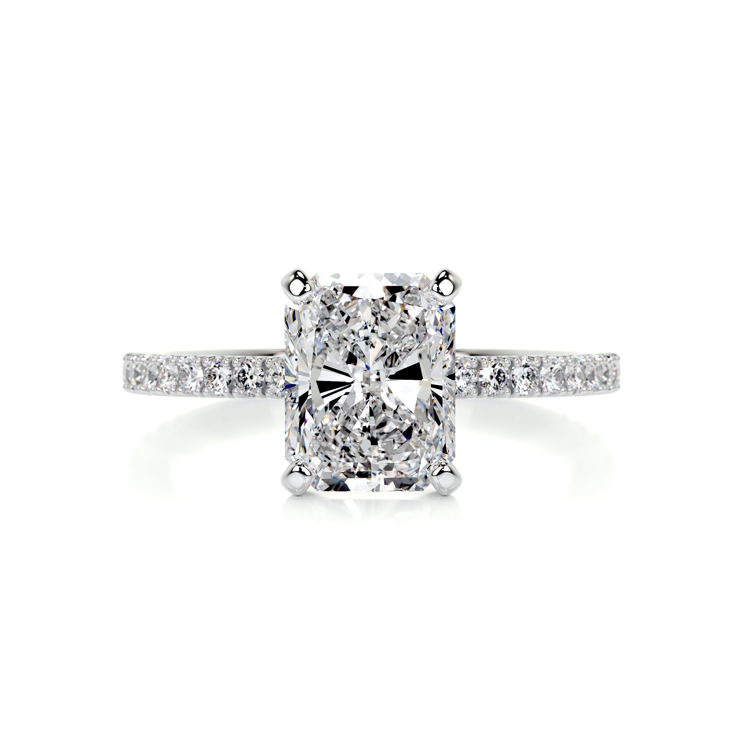 Radiant Pave Lab Grown Diamond Engagement Ring