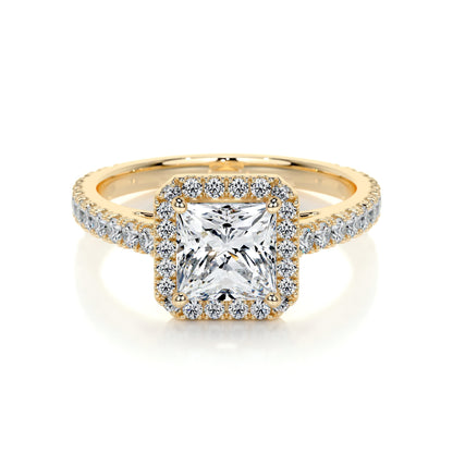 1.20 CT Princess Halo CVD E/VS2 Diamond Engagement Ring 8