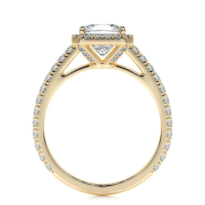 1.20 CT Princess Halo CVD E/VS2 Diamond Engagement Ring 12