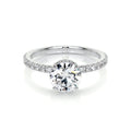 Round Pave Lab Grown Diamond Engagement Ring