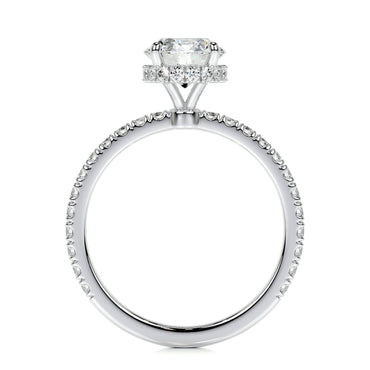 1.0 CT Round Hidden Halo CVD D/VS2 Diamond Engagement Ring 5