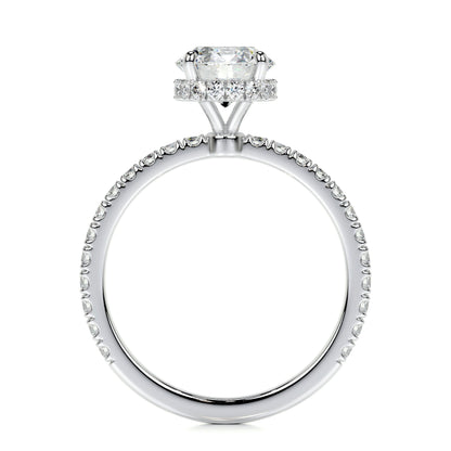 1.0 CT Round Hidden Halo CVD D/VS2 Diamond Engagement Ring 5