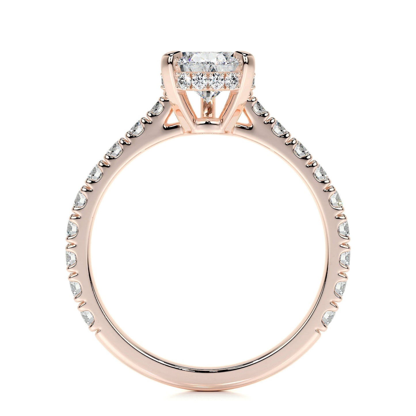 1.50 CT Pear Hidden Halo CVD E/VS2 Diamond Engagement Ring 12