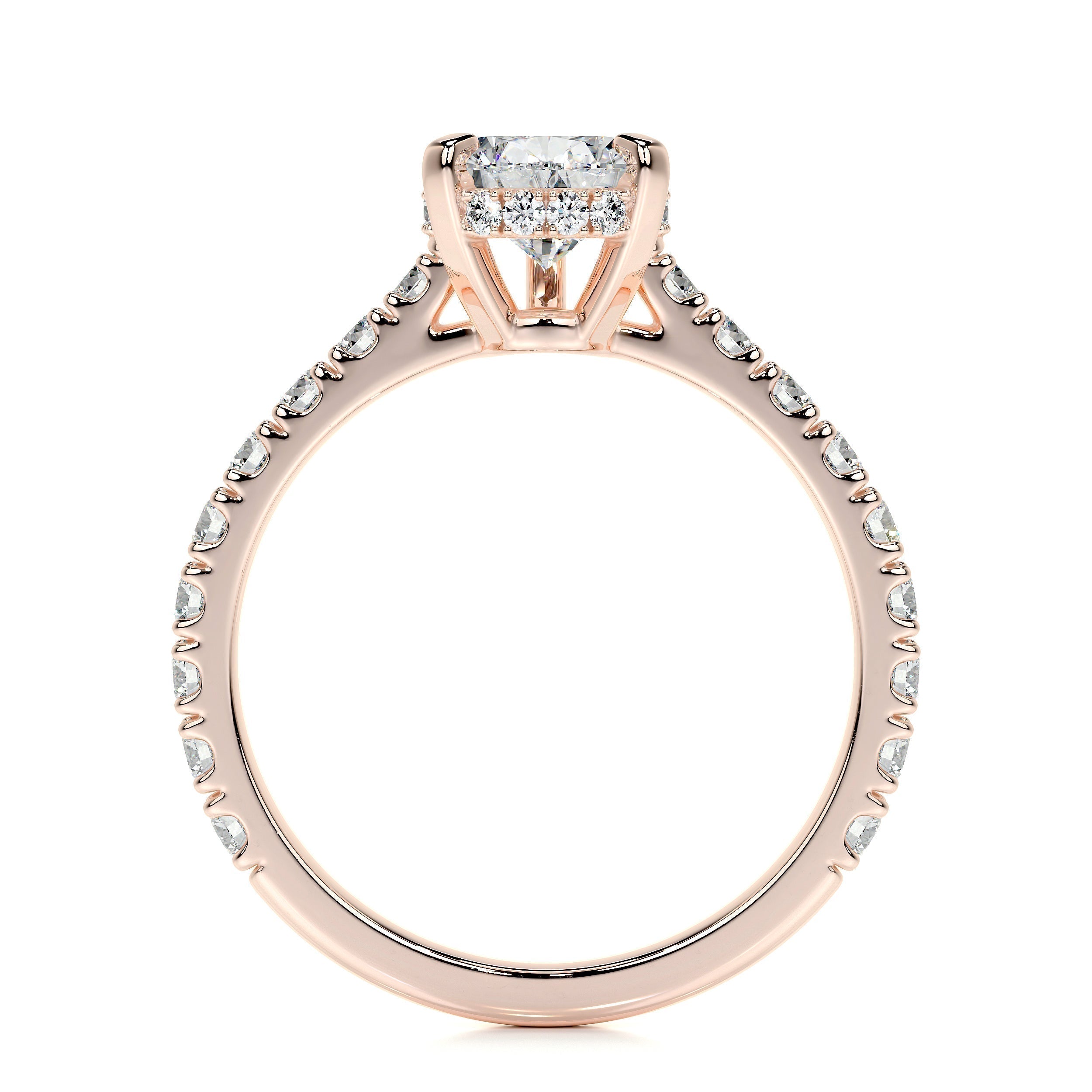 Pear Pave Lab Grown Diamond Engagement Ring
