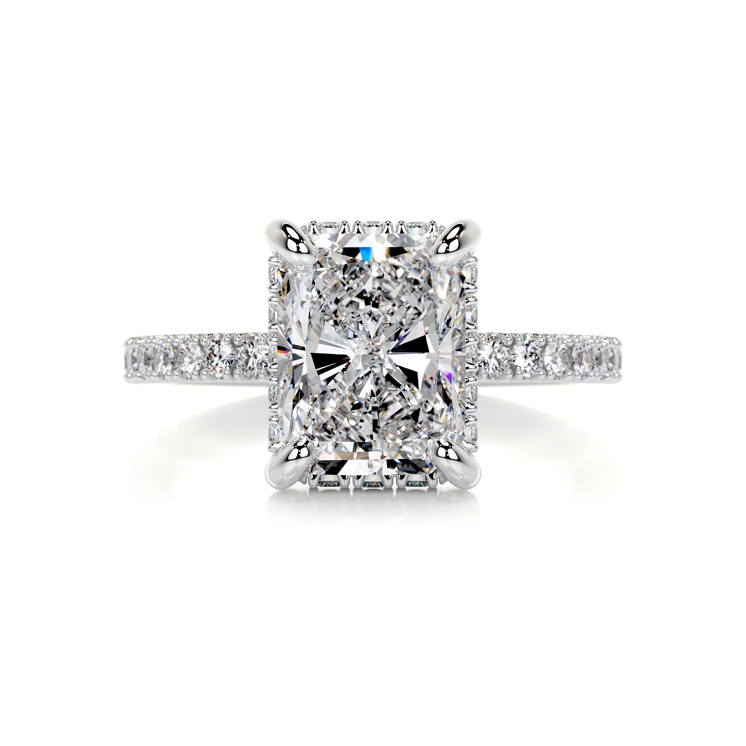 Radiant Pave Lab Grown Diamond Engagement Ring